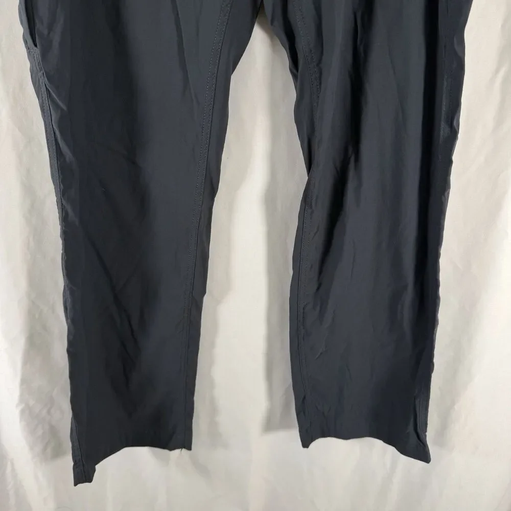 Eddie Bauer Travex Hiking Pants Men's 34x30 Grey Flat Front Chino Slash Pocket